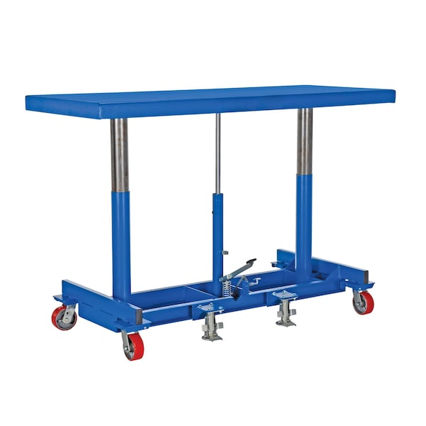 Vestil Long Deck Cart 4000lb 72 x 30 Poly-On-Steel Casters LDLT-3072-4 - main